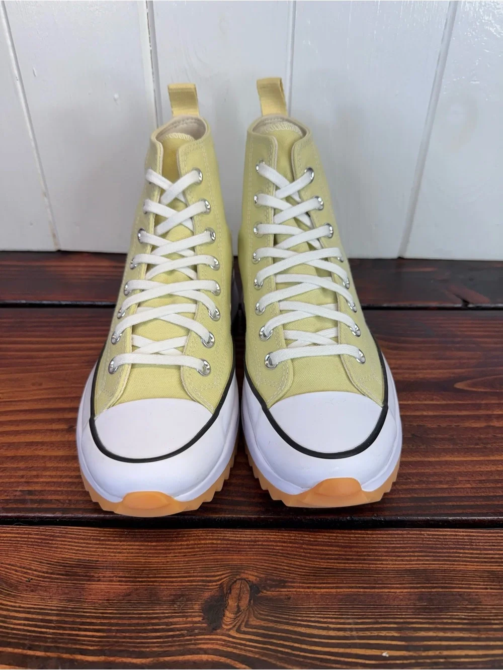 Converse Run Star Hike High Platform Lemon Drop Yellow Sneakers Women’s Size 9